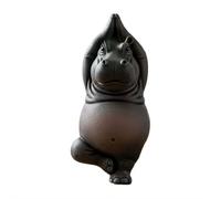 Clumsy Yoga Master Hippo, The Adorably Imperfect Yogi, Resin Meditation Hippo Yoga Statue Decor for Garden Home Patio Deck Porch Yard Art Decoration