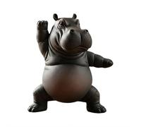Clumsy Yoga Master Hippo, The Adorably Imperfect Yogi, Resin Meditation Hippo Yoga Statue Decor for Garden Home Patio Deck Porch Yard Art Decoration