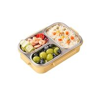 Clunch Containers - Stainless Steel Dinner Box, Portable Snackle Box with Compartments, 3-Compartment Lunch Case | Spill Proof Food Storage Containers for Meal Prep, Work, Travel,Picnic