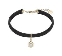 Cluse Amourette Black Velvet & Gold Marble Bracelet 17.5cm
