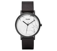 CLUSE CL40002 Women's Watch Analogue Quartz Leather, Black/White, Bracelet