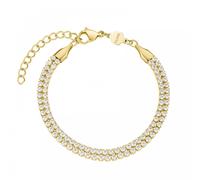 Cluse Eleve CZ Double Gold Tone Tennis Bracelet 16 - 20cm