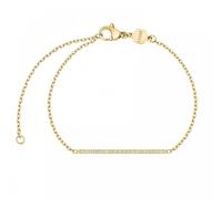 Cluse Eleve Flat CZ Chain Gold Tone Bracelet 16-20cm