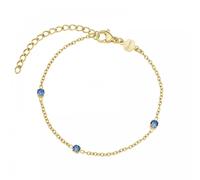 Cluse Eleve Kyanite Blue CZ Chain Gold Tone Bracelet 16 - 20cm