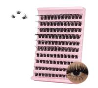 Cluster,120pcs DIY Eyelash Extension D Curl Fluffy Individual Clusters 8-16MM Mixed Reusable Russian Cluster Eyelash Extensions at Home(D04)