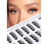 Cluster Cat Eye Half Fluffy Thin Band Extension 3D C Curl Volume 3/4 Small 7 Pairs