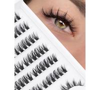 Cluster Cat Eye Half Fluffy Thin Band Extension 3D C Curl Volume 3/4 Small 7 Pairs