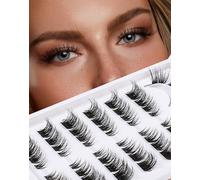 Cluster Cat Eye Half Fluffy Thin Band Extension 3D C Curl Volume 3/4 Small 7 Pairs