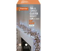 Cluster Christmas Lights Indoor & Outdoor Compact 768 White LEDs Premier Decorations White One Size