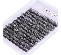 Cluster Eyelash 240pcs 40D 0.07 D Curl 14mm Cluster Eyelashes Extensions, Soft Individual Lashes Natural False Eyelashes Clusters DIY Eyelash Extension At Home (14mm, 40D-D-0.07)