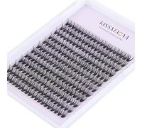 Cluster Eyelash 240pcs 40D 0.07 D Curl 9mm Cluster Eyelashes Extensions, Soft Individual Lashes Natural False Eyelashes Clusters DIY Eyelash Extension At Home (9mm, 40D-D-0.07)