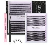 Cluster Eyelash Extensions Kit, DIY Lashes Extension Kit with Lash Bond & Seal and Applicator, 240 Pieces 20D + 40D 9-14 mm 0.07D Curl Mixed Cluster Lashes Starter Kit at Home