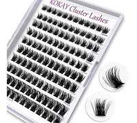 Cluster Lashes 120Pcs 10-16mm Individual Lashes D Curl Professional Lash Extension Kit, DIY False Eyelashes Fluffy Reusable Soft (10-16mm, 120 Clusters)