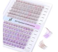 Cluster Lashes 144 Pcs D Curl Individual Lashes 10-16mm Mixed DIY Lash Extensions Soft Cluster Eyelash Extensions Self-application DIY Lashes at Home - Rose 9