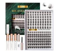 Cluster Lashes 154pcs Lash Clusters 10-18mm Individual Eyelashes Natural Eyelash Clusters C Curl Lashes Individual Cluster Kit Soft Eyelashes DIY Lash Extensions Kit with Bond & Seal & Remover-M32+M35