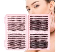 Cluster Lashes 640pcs with 30D 40D 50D 60D, Lash Clusters in D Curl 9-16mm, Eyelash Clusters for Natural Look DIY at Home, Individual Eyelashes Soft Lightweight and Easy to Apply