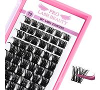 Cluster Lashes 72 Pcs Lash Clusters DIY Eyelash Extension Individual Cluster Eyelashes Tender Style Self-Application Fluffy Super Thin Band Reusable Soft & Comfortable(Tender-D-10mm)