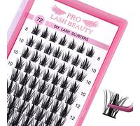 Cluster Lashes 72 Pcs Lash Clusters DIY Eyelash Extension Individual Lashes Flirt D-8-16mix Thin Band Easy to Apply at home Lashes(Flirt,D-8-16mix)