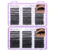 Cluster Lashes 80D+100D Mix 9-16mm D Curl, Individual Lashes 60 Rows Eyelash Book, Wispy Natural Lash Clusters for DIY Lash Extension(80D+100D-916)
