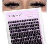 Cluster Lashes 80D Manga Lashes Wispy Individual Eyelashes Anime Lash Clusters 10-18mm Eyelash Clusters Natural Lash Extensions DIY Wet Look(Fairy lash-80D-1018)