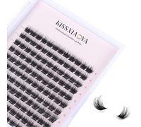 Cluster Lashes Extensions, 144 Pieces, Individual Cluster Lashes, D Curl, 10 mm, Wide Stem Cluster Eyelashes, Soft Natural False Eyelashes, Clusters, DIY Eyelash Extension At Home (10 mm, D Curl)