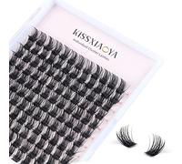 Cluster Lashes Extensions, 144 Pieces, Individual Cluster Lashes, D Curl, 14 mm, Wide Stem Cluster Eyelashes, Soft Natural False Eyelashes, Clusters, DIY Eyelash Extension At Home (14 mm, D Curl)