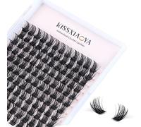 Lashes Extensions, 144 Individual Lashes D Curl 15mm, Wide Stem Cluster Eyelashes Soft Natural False Eyelashes DIY Eyelash Extension At Home (15mm, 144P D Curl)