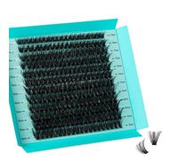 Cluster Lashes Eyelash Extensions, Individual Eyelashes, Thin Band for Eyelash Extensions, 240 Pieces, Eyelashes for Beginners at Home (60D)