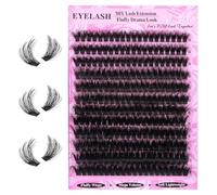 Cluster Lashes Kit 14-20mm Fluffy Individual Eyelashes | 200D Thick Volume Lash Clusters | 240pcs Eyelash Clusters D Curl Russian Strip Lashes DIY Extensions for Beginners