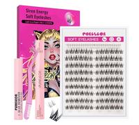 Cluster Lashes Kit Bottom Lash Individual Eyelashes with Lash Bond and Seal Glue Remover Lash Tweezer DIY at Home for Beginner