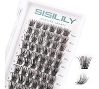 Cluster Lashes SISILILY Individual Lashes 72 Lash Clusters C D Curl Individual Cluster eyelashes DIY Lash Extensions Reusable False Eyelashes 3D Wispy Fluffy Lashes 10-16mm Length (DM17-mix)
