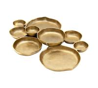 Cluster Serving Bowls Connected,9-Grid Gold Decorative Divided Dish | Snack Cluster Bowl - for Home Banquet Party Food Snack Candy Cookie Cupcake Dessert