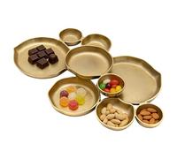 Cluster Serving Bowls | Nine-Grid Plate Home Decor | Multi-Bowl Display Tray - for Snacks Nuts Chips Fruit Candy Meals Appetizers Dining Room Parties
