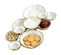 Cluster Serving Trays - Retro Style Tiered Display Tray - 9 Cups for Receptions - Salad, Pasta, Snacks, Meats, Aperitif, Party, Holiday, Wedding,