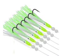 Cluster Soft Lure Luminous Eel Rigs String Hooks Lure Fishes Saury Squid Mackerel Scad Saltwater(Green)