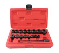 Clutch Alignment Tool, Automotive Adjustment Kit, Maintenance Repair Tool, Strong Duty Steel Build, Standard Fit for Most Cars, 8.66x4.72x1.97 Inches, Red Black, 17 Pieces