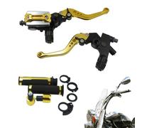 Clutch and Brake Lever Set 7/8" 22mm Disc Hydraulic Right Brake Adjustable | Sturdy for Repair Shop gold