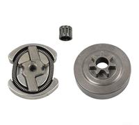 Clutch Assembly With Plate for 137 142 Chainsaw, 3/8-6T Spur Sprocket Clutch Drum Needle Bearing, Replacement Parts for Husqvarna-530014949(A)