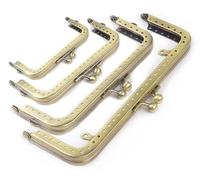 Clutch Bag Clasp 10pcs 8.5cm-18.5cm Metal Purse Frame Handle for Clutch Bag Handbag Accessories Making Kiss Clasp Lock 4 Colors for Purse Making(Copper,10.5cm)