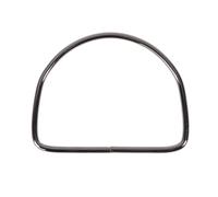 Clutch Bag Clasp 2PCs Metal Big Circle Hand-in-Hand Iron Ring Case Bag Hardware Accessories Replacement Women Handbag Handles(Black)