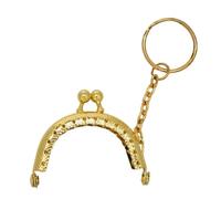 Clutch Bag Clasp 2pcs Vintage Pattern Metal Purse Frame Kiss Clasp Bag Lock Buckle Making Craft for Purse Making(Gold)