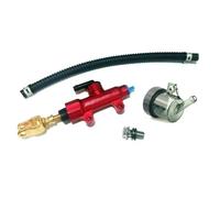 Clutch brake pump 45mm 50mm Motorcycle Rear Brake Master Cylinder Pump Universal Foot Hydraulic Pump Fit For Honda Fit For Yamaha Motorcycle Brake Hydraulic Pump(50mm red)