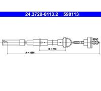 2x ✅Fits ATE 24.3728-0113.2 VW CLUTCH CABLE ⭐UK Seller⭐
