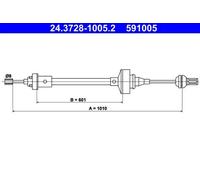 ATE 24.3728-1005.2 Clutch Cable