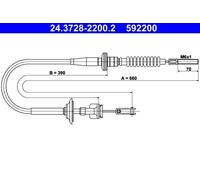 ATE Clutch Cable 24.3728-2200.2 Fits Suzuki Ignis