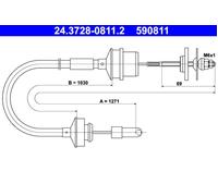 Clutch Cable ATE Fits PEUGEOT 205 I II 309 2150C0
