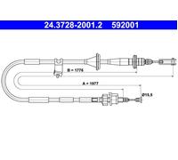 ATE 24372820012 Clutch Cable