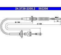 ATE 24.3728-2200.2 Clutch Cable