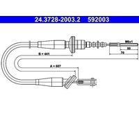 Clutch Cable ATE Fits SUZUKI Swift II 23710-80E00