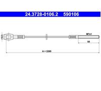 Clutch Cable ATE Fits VW Beetle Carocha Coccinelle Escarabajo Kaefer 111721335C